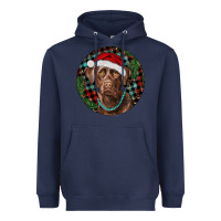 Navy Labrador Retriever Christmas Heavyweight Hoodie - RanaPortraitStore