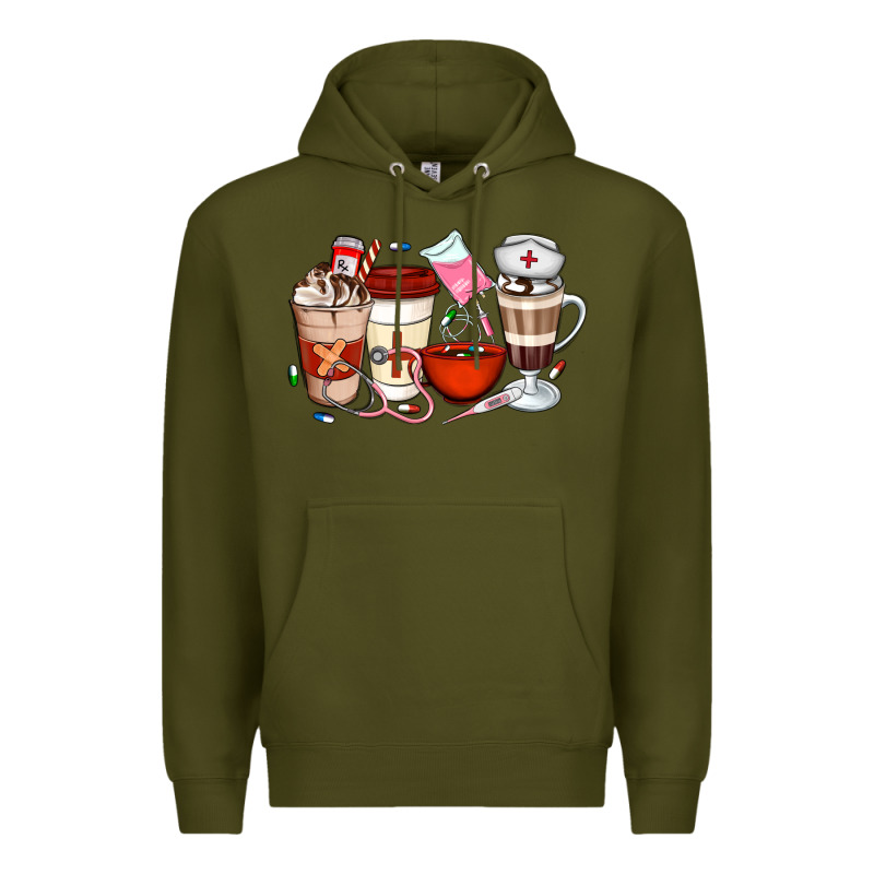 Nurse Coffee Cups Premium Hoodie by Artiststas | Teevron