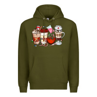 Army Green Nurse Coffee Cups Premium Hoodie - Artiststas
