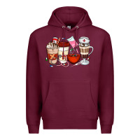 Burgundy Nurse Coffee Cups Premium Hoodie - Artiststas