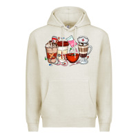 Oatmeal Heather Nurse Coffee Cups Premium Hoodie - Artiststas