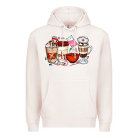 Pale Pink Nurse Coffee Cups Premium Hoodie - Artiststas