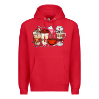 Red Nurse Coffee Cups Premium Hoodie - Artiststas