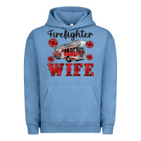 Pigment Pebble Blue firefighter wife Urban Hoodie - Artiststas