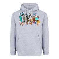 Heather Grey i hook it up sewing Heavyweight Hoodie - Zillion Design Studio