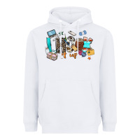 White i hook it up sewing Heavyweight Hoodie - Zillion Design Studio