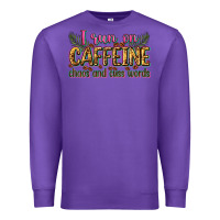 Purple i run on caffeine chaos and cuss words Premium Sweatshirt - Zillion Design Studio