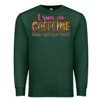 Sports Green i run on caffeine chaos and cuss words Premium Sweatshirt - Zillion Design Studio