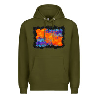 Army Green halloween bat background Premium Hoodie - BundleAndBundleShop