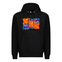 Black halloween bat background Premium Hoodie - BundleAndBundleShop