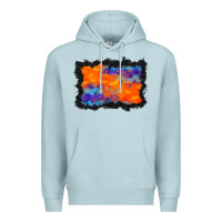 Blue Mist halloween bat background Premium Hoodie - BundleAndBundleShop