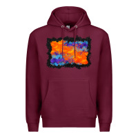 Burgundy halloween bat background Premium Hoodie - BundleAndBundleShop