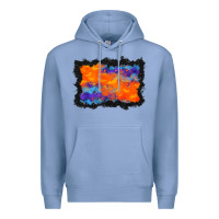 Colony Blue halloween bat background Premium Hoodie - BundleAndBundleShop