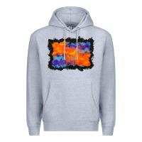 Heather Grey halloween bat background Premium Hoodie - BundleAndBundleShop