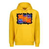 Lemon halloween bat background Premium Hoodie - BundleAndBundleShop
