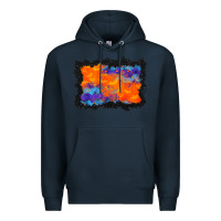 Navy halloween bat background Premium Hoodie - BundleAndBundleShop