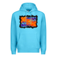 Ocean Blue halloween bat background Premium Hoodie - BundleAndBundleShop