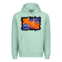 Seafoam halloween bat background Premium Hoodie - BundleAndBundleShop