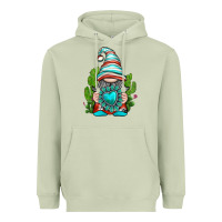 Matcha western gnome with turquoise gemstone Heavyweight Hoodie - texasbilliewilder