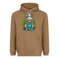 Toasted Coconut western gnome with turquoise gemstone Heavyweight Hoodie - texasbilliewilder