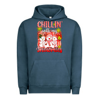 Pigment Midnight Navy chillin  with my red snowmies Urban Hoodie - AdoDesignShop