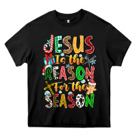 Black jesus is the reason for the season Heavy Core Tee - CowhideDigitalArt