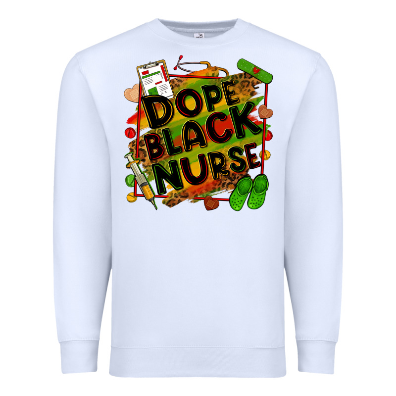 Dope Black Nurse Premium Sweatshirt by Zillion Design Studio | Teevron