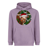 Longhorn Cow Christmas Heavyweight Hoodie | Teevron