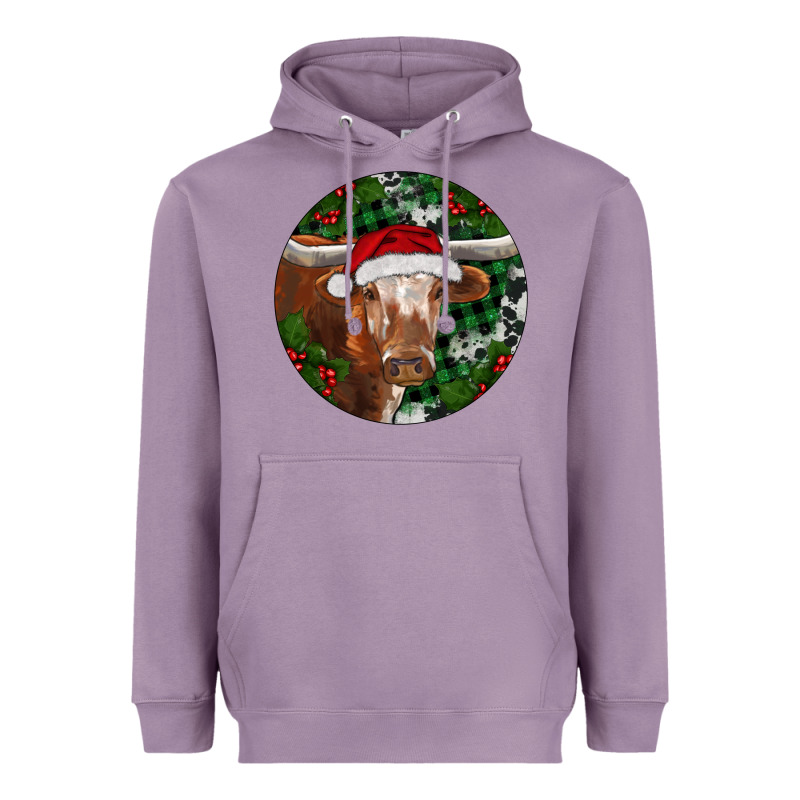 Longhorn Cow Christmas Heavyweight Hoodie by RanaPortraitStore | Teevron