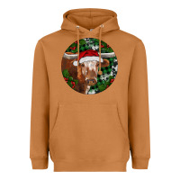 Meerkat Longhorn Cow Christmas Heavyweight Hoodie - RanaPortraitStore