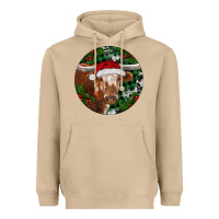 Mushroom Longhorn Cow Christmas Heavyweight Hoodie - RanaPortraitStore