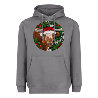Storm Longhorn Cow Christmas Heavyweight Hoodie - RanaPortraitStore