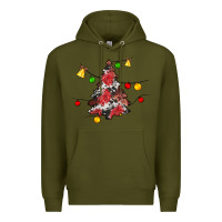 Army Green Christmas trees lights Premium Hoodie - JahusDesignShop
