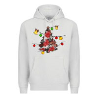 Dove Grey Christmas trees lights Premium Hoodie - JahusDesignShop
