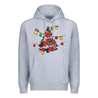 Heather Grey Christmas trees lights Premium Hoodie - JahusDesignShop