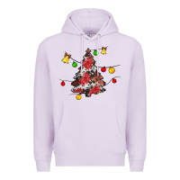 Lilac Christmas trees lights Premium Hoodie - JahusDesignShop