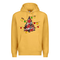 Mustard Christmas trees lights Premium Hoodie - JahusDesignShop
