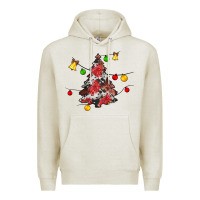 Oatmeal Heather Christmas trees lights Premium Hoodie - JahusDesignShop