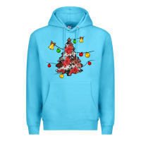 Ocean Blue Christmas trees lights Premium Hoodie - JahusDesignShop