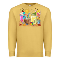 Antique Gold summer drinks coffee cups Premium Sweatshirt - texasbilliewilder