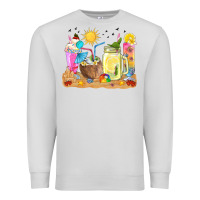 Dove Grey summer drinks coffee cups Premium Sweatshirt - texasbilliewilder