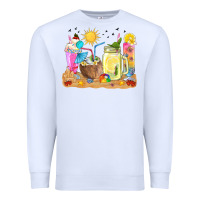 White summer drinks coffee cups Premium Sweatshirt - texasbilliewilder