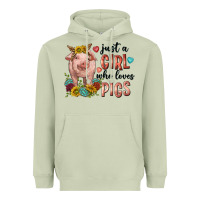Matcha western just girl who loves pigs Heavyweight Hoodie - texasbilliewilder