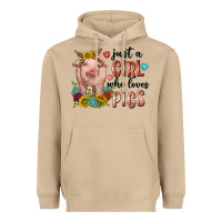 Mushroom western just girl who loves pigs Heavyweight Hoodie - texasbilliewilder