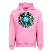 Fuchsia Pink western sunflower gemstone Urban Hoodie - JahusDesignShop