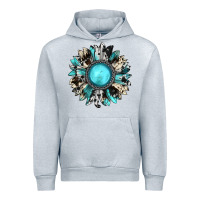 Heather Grey western sunflower gemstone Urban Hoodie - JahusDesignShop
