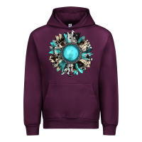 Mauve Wine western sunflower gemstone Urban Hoodie - JahusDesignShop