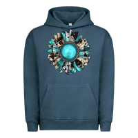 Pigment Midnight Navy western sunflower gemstone Urban Hoodie - JahusDesignShop