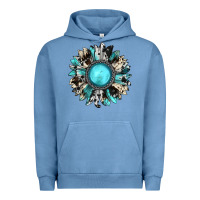 Pigment Pebble Blue western sunflower gemstone Urban Hoodie - JahusDesignShop