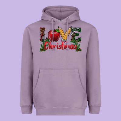 Heavyweight Hoodie Western Christmas Love